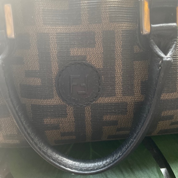 SOLD Fendi Vintage Convertible Boston Bag Coated Canvas Mini Black - Picture 2 of 16